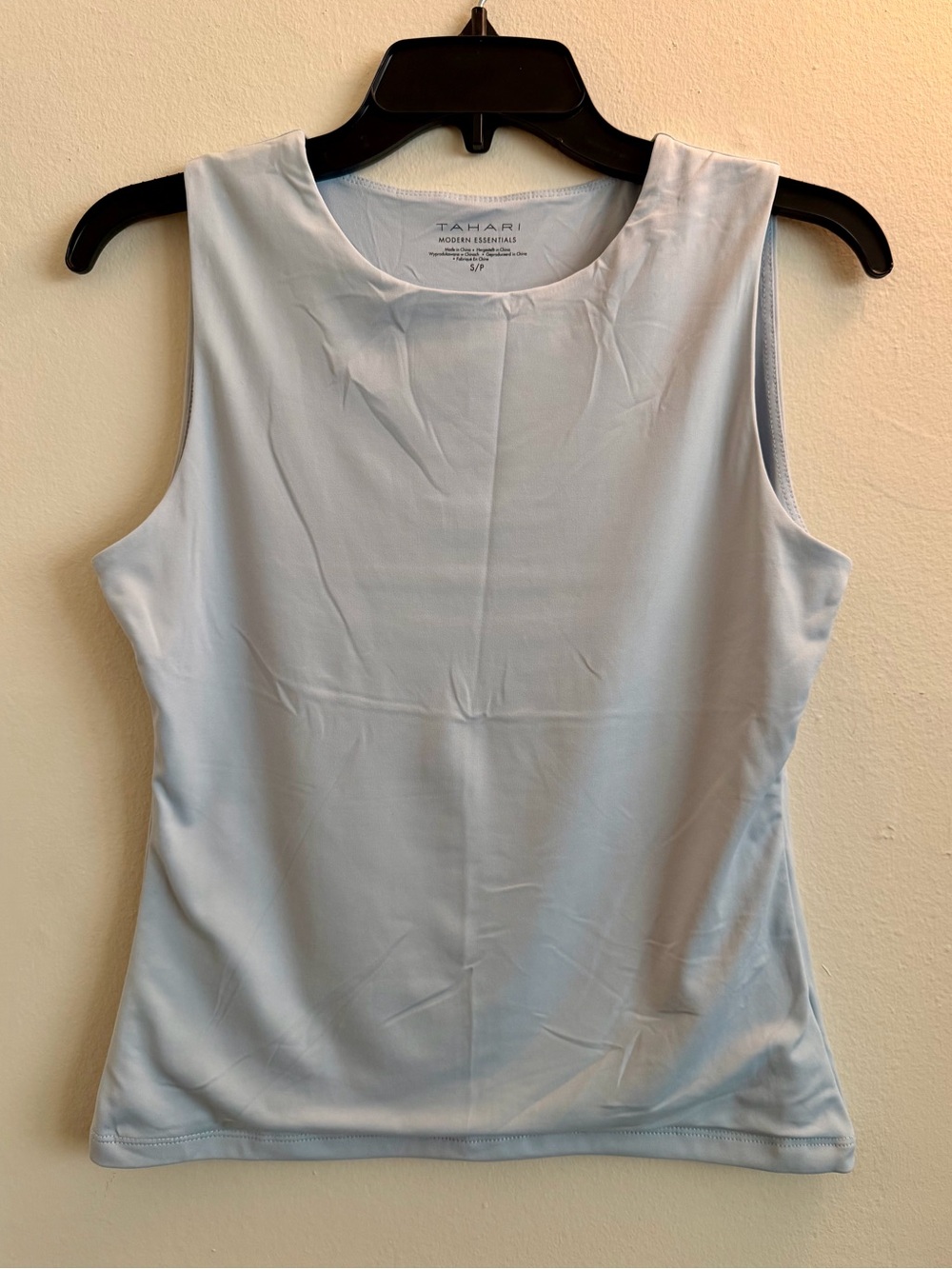 Tahari Pale Blue Sleeveless Shell Tank size S/P